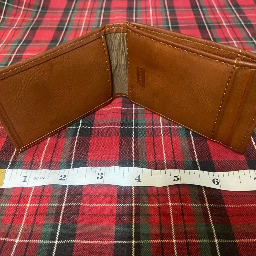 Levi's Tan/Brown Leather Card & Key Holder Wallet